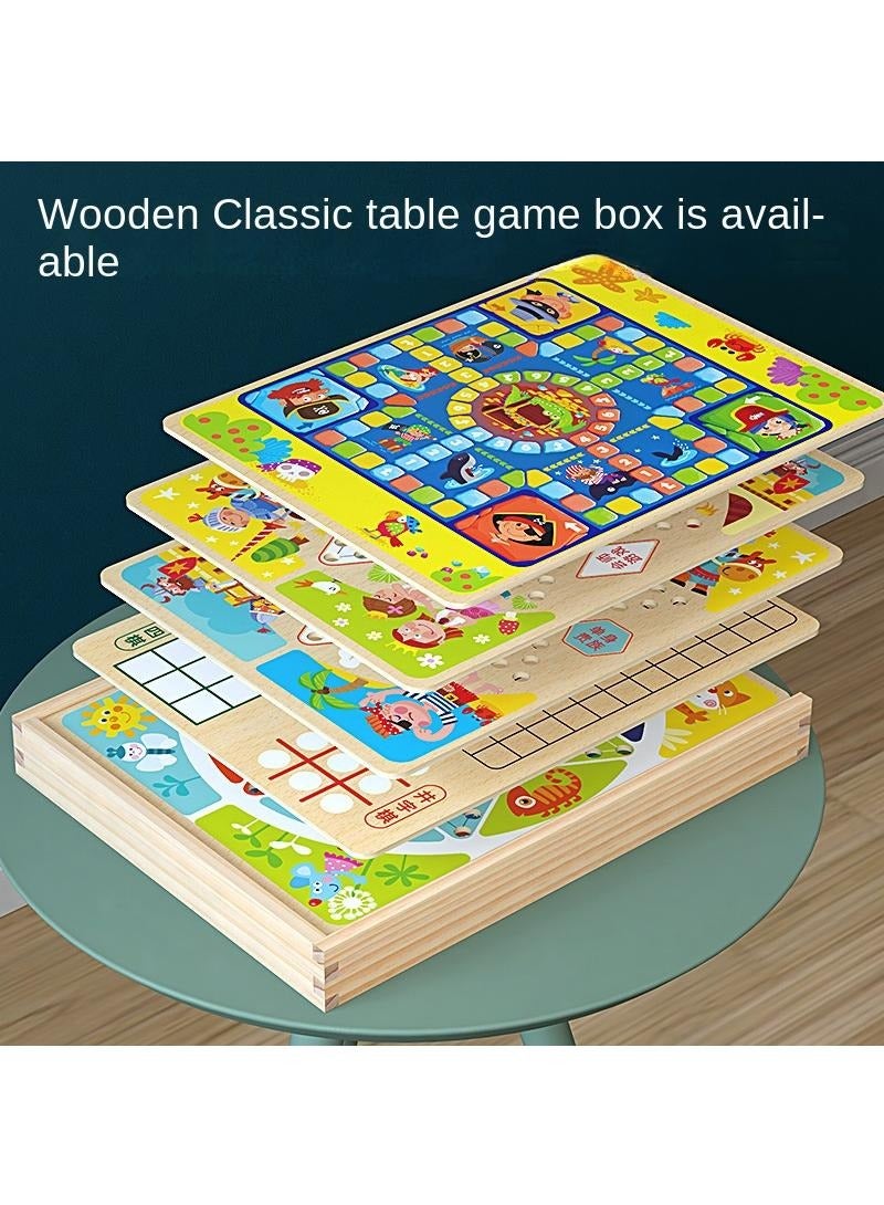 Puzzle Multi Functional Wooden Children's Table Game Toy