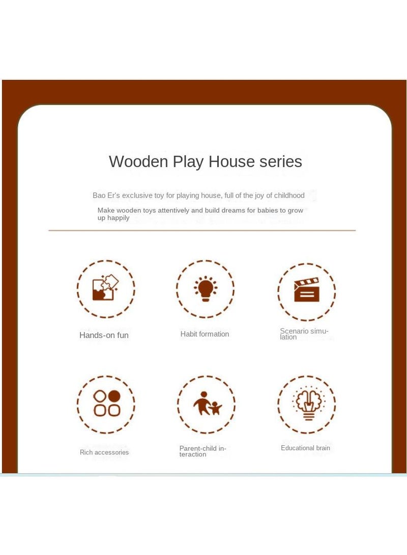 Children's Wooden Simulation Kitchenware Educational Fun Toys