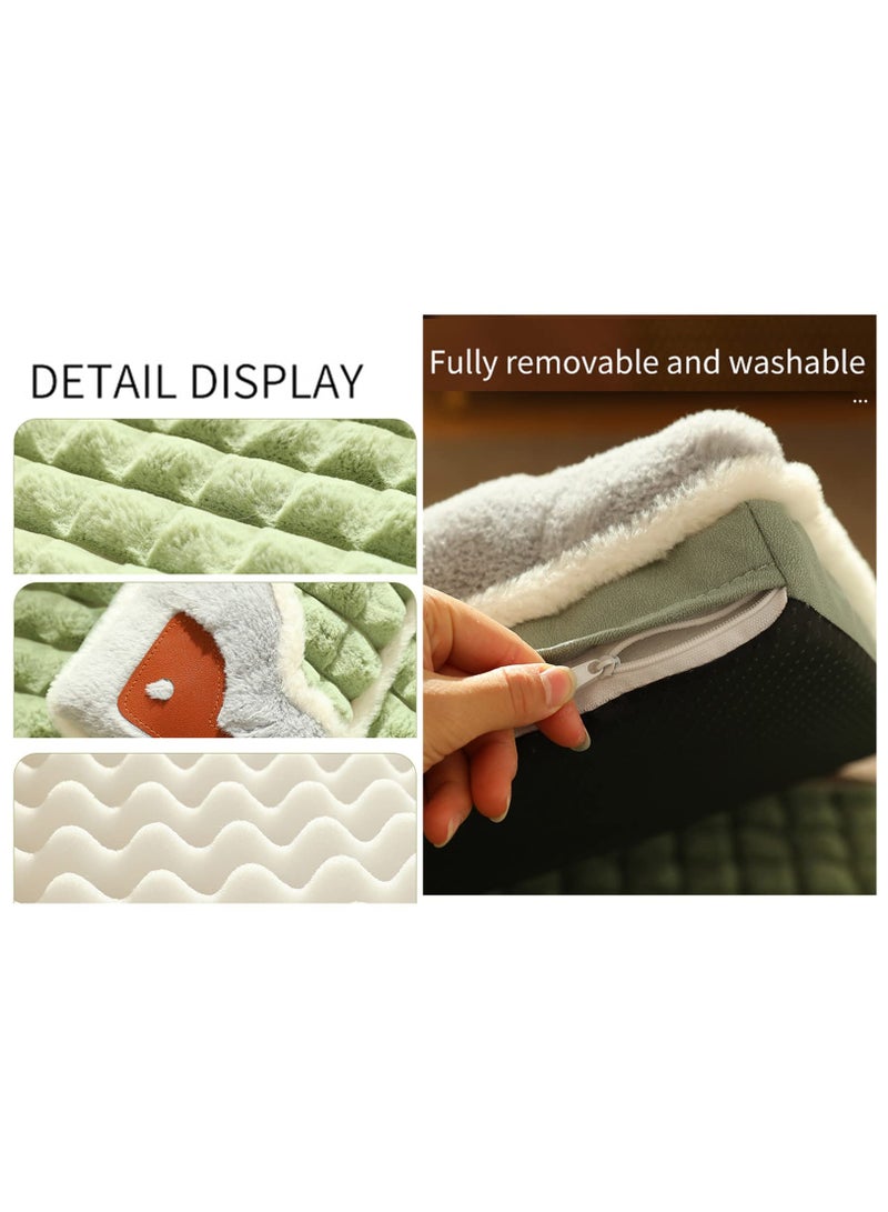 Cat Bed & Dog Crate Mat - Thermal Nap Mat - Padded and Insulated Pet Mat with Mylar Layer and Leather Handles