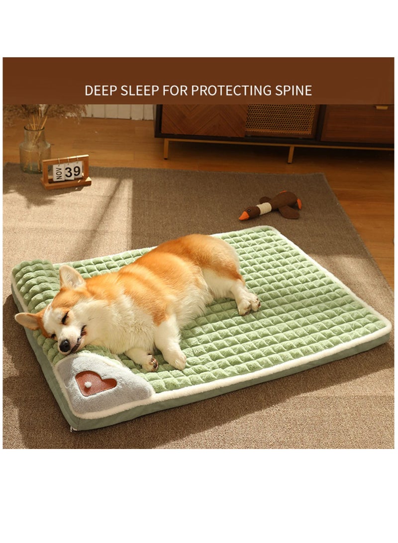 Cat Bed & Dog Crate Mat - Thermal Nap Mat - Padded and Insulated Pet Mat with Mylar Layer and Leather Handles
