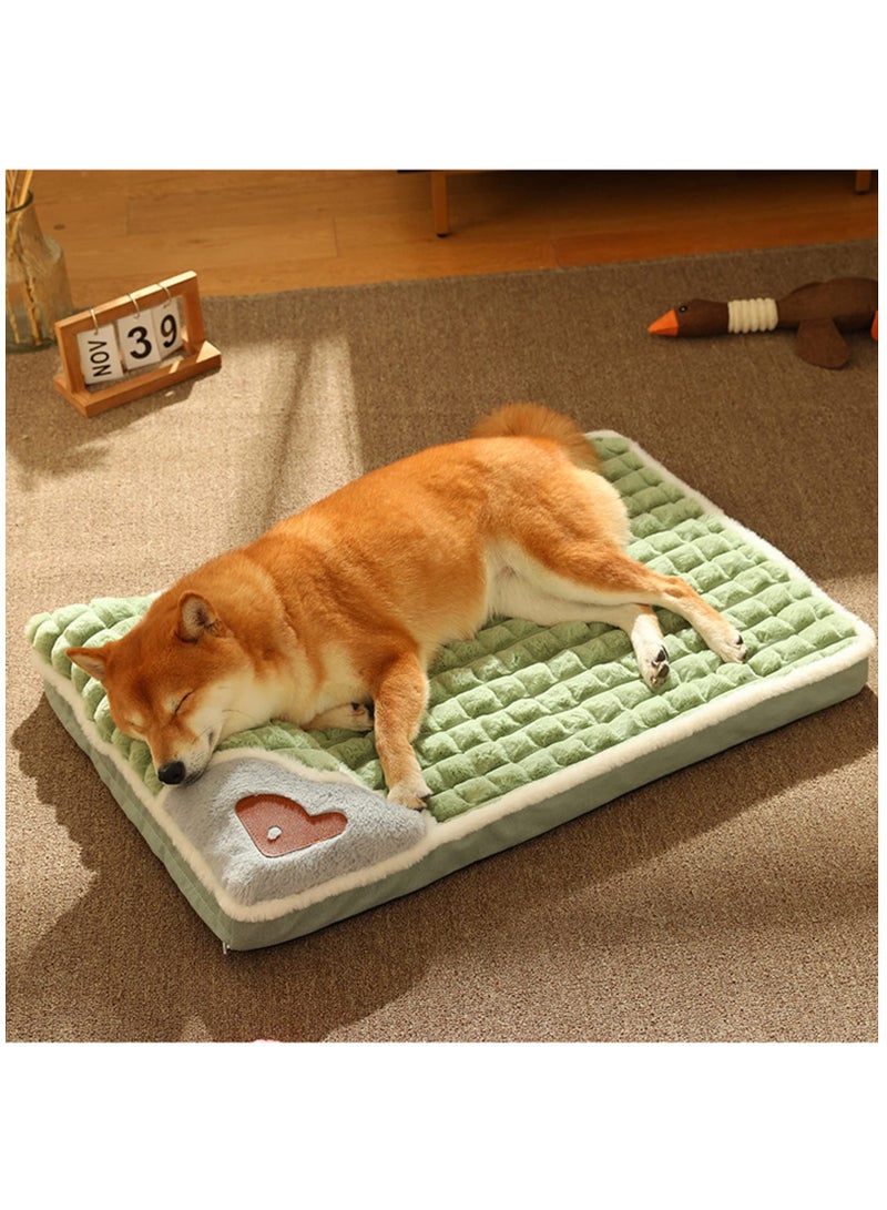 Cat Bed & Dog Crate Mat - Thermal Nap Mat - Padded and Insulated Pet Mat with Mylar Layer and Leather Handles
