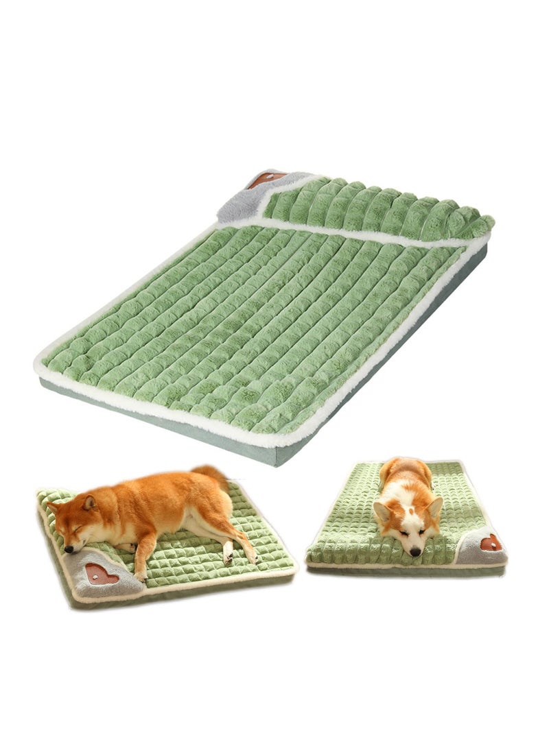 Cat Bed & Dog Crate Mat - Thermal Nap Mat - Padded and Insulated Pet Mat with Mylar Layer and Leather Handles