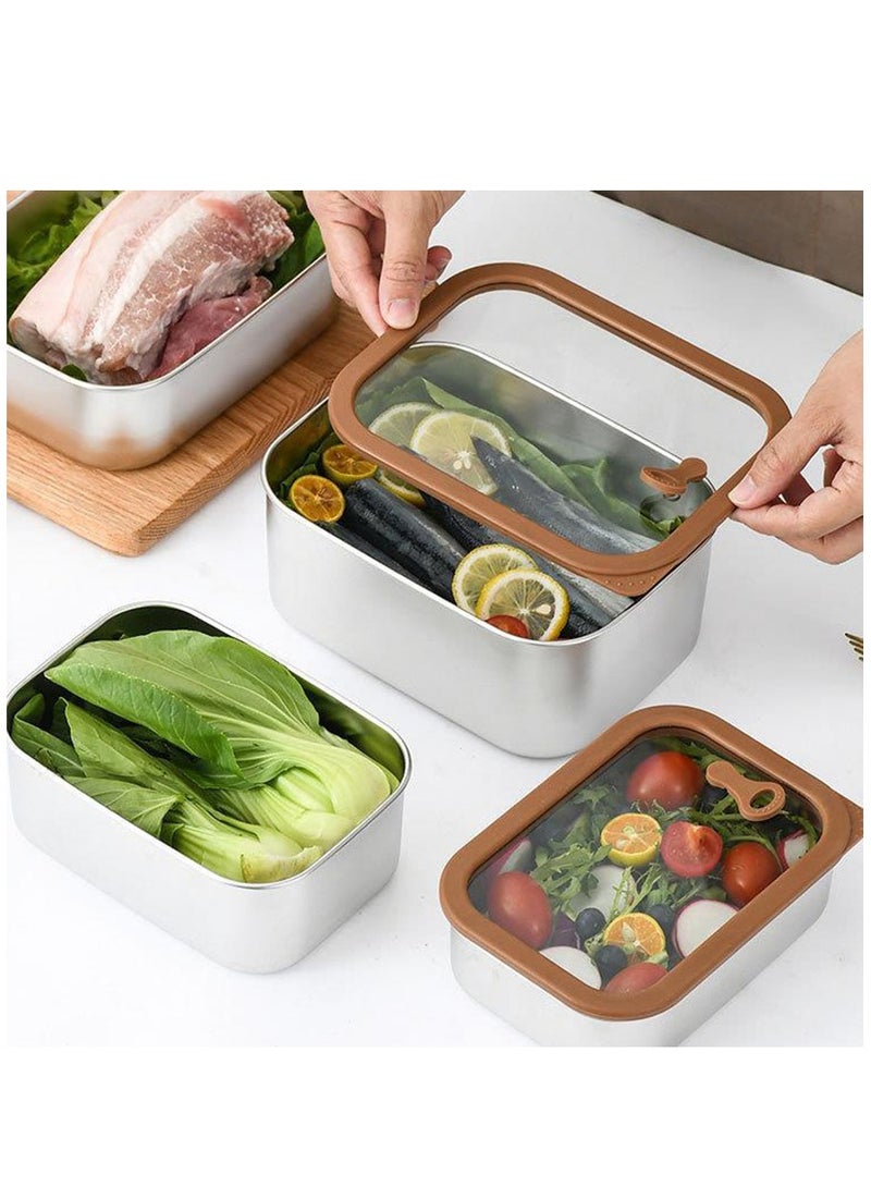 Stainless Steel Lunch Box - Insulated Bento Box Multifunctional-Containers Lunch Box Containers (304 stainless steel lunch box 2000ml