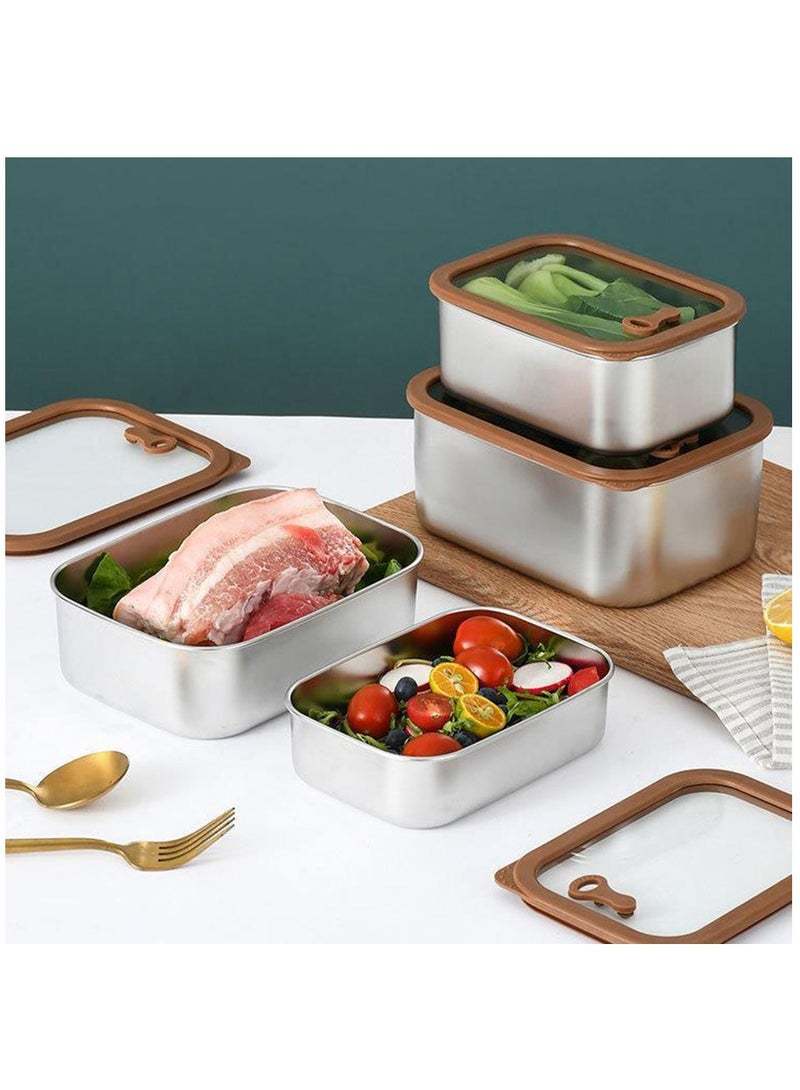 Stainless Steel Lunch Box - Insulated Bento Box Multifunctional-Containers Lunch Box Containers (304 stainless steel lunch box 2000ml