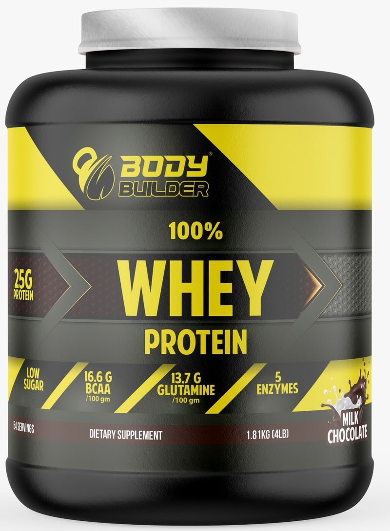 Body Builder Whey Protein, Milk Chocolate, 4 LB