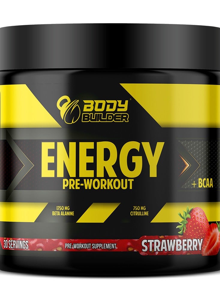 Energy Pre workout Plus BCAA, Strawberry, 30