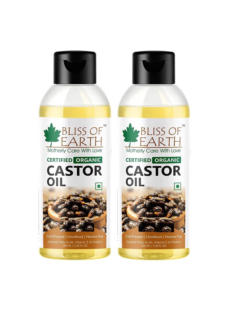 Organic Castor Oil 100gm pack of 2