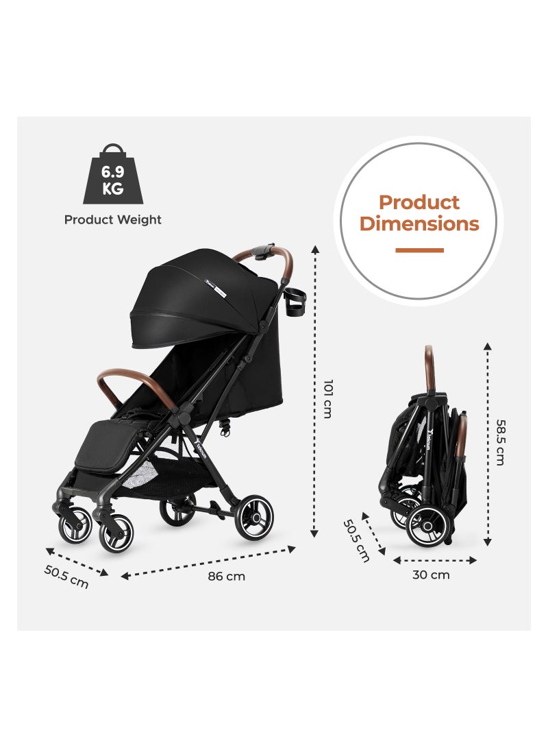 Travel Explorer 2 Autofold Stroller, Suitable From New-Born To 36 Months - Black