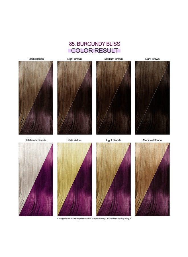 Semi Permanent Hair Color Vegan And Crueltyfree Hair Dye 4 Fl Oz 085 Burgundy Bliss (Pack Of 1)