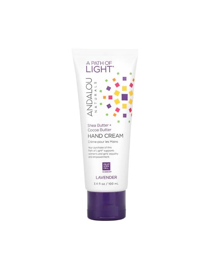 A Path of Light Shea Butter  Cocoa Butter Hand Cream Lavender 3.4 fl oz 100 ml