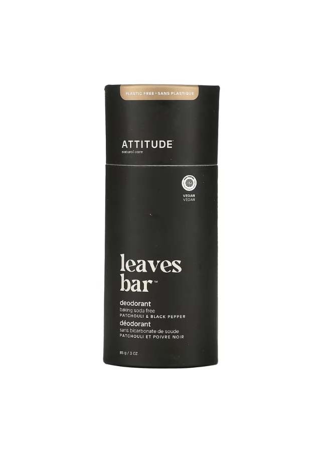 Leaves Bar Deodorant Patchouli And Black Pepper 3 oz 85 g