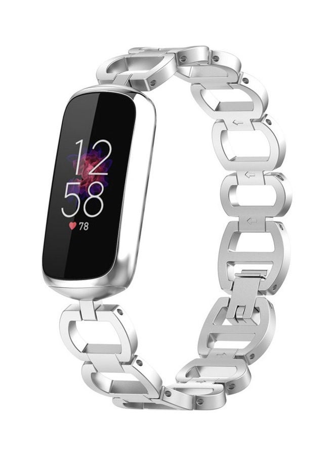 Replacement Metal Bracelet for Fitbit Luxe Silver