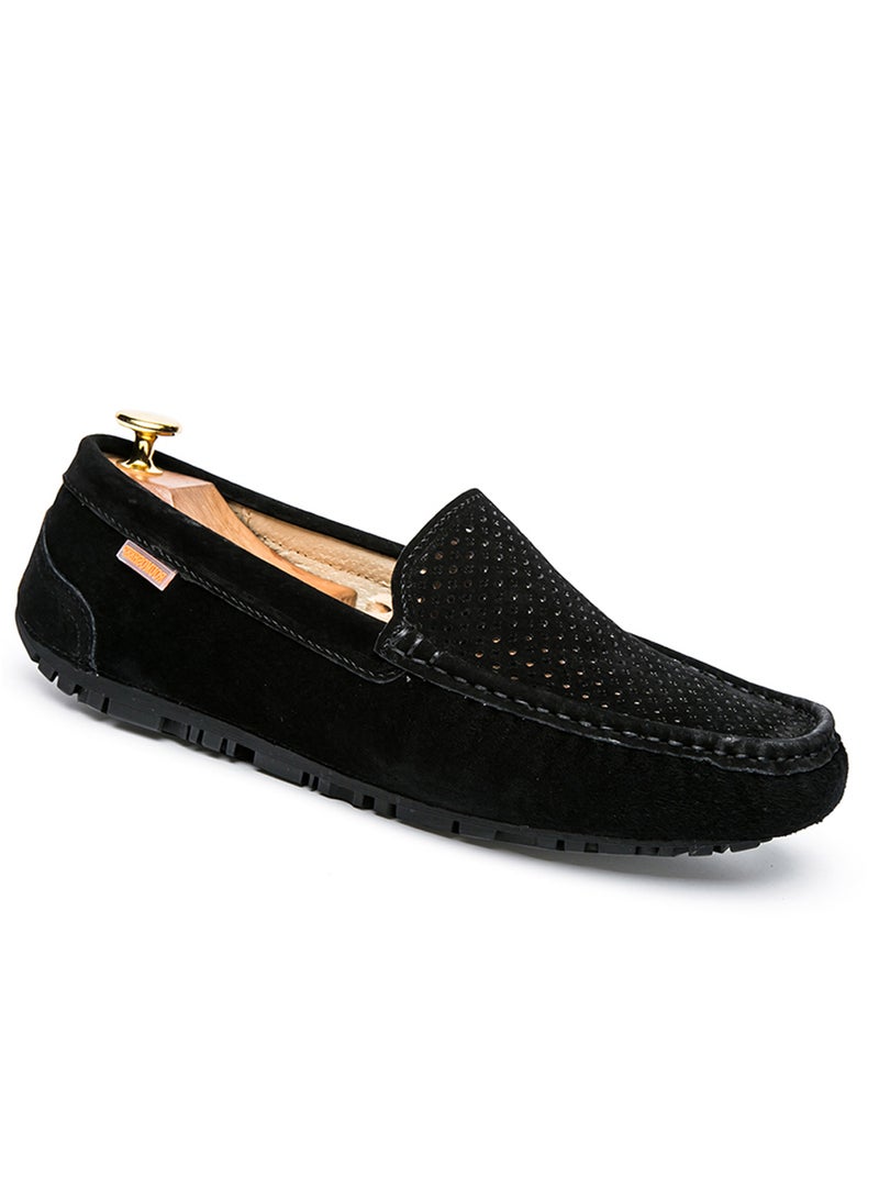 Stitch Detailed Loafers Black