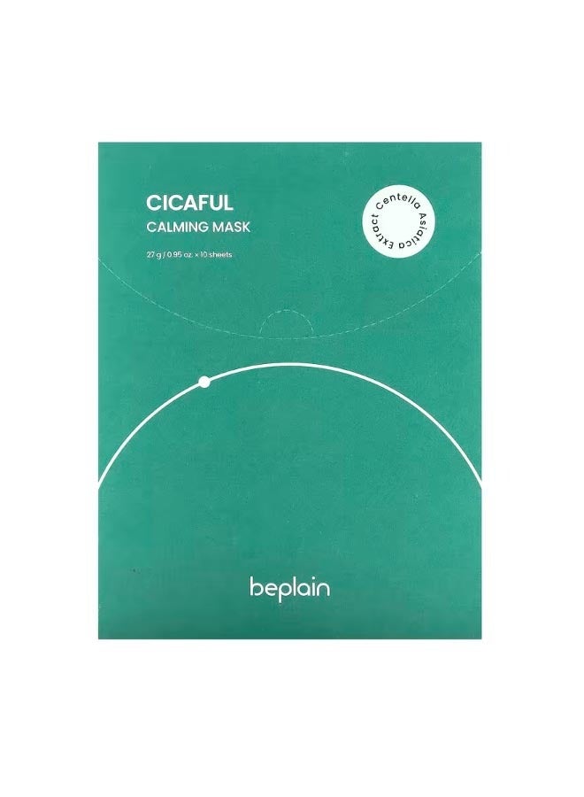 Cicaful Calming Beauty Mask 10 Sheets 0.95 oz 27 g Each