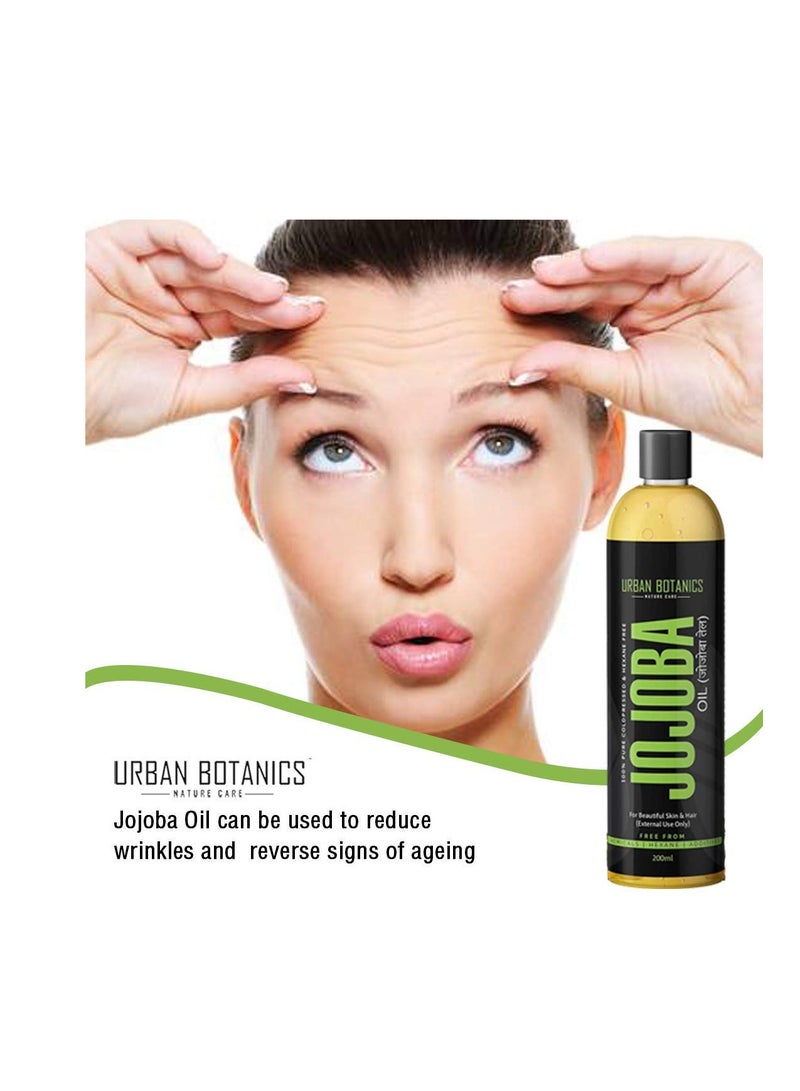 Cold Pressed Jojoba Oil for Skin & Hair Virgin & Unrefined 200ml