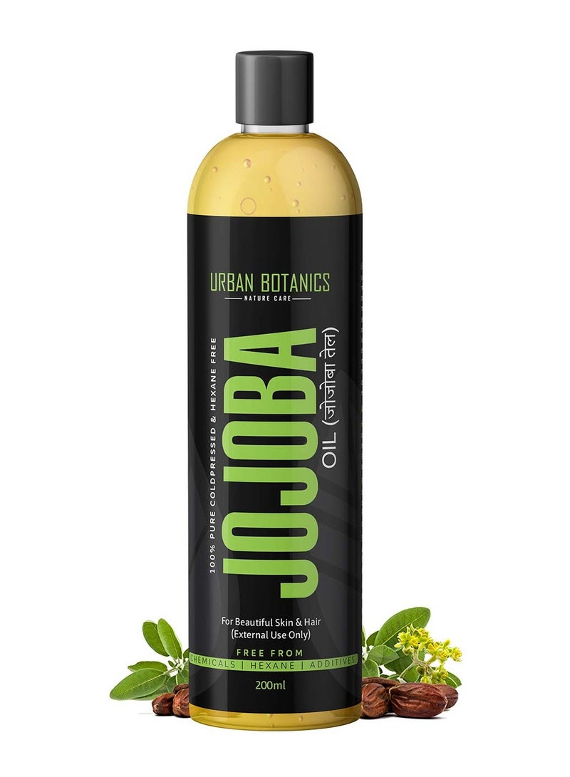 Cold Pressed Jojoba Oil for Skin & Hair Virgin & Unrefined 200ml