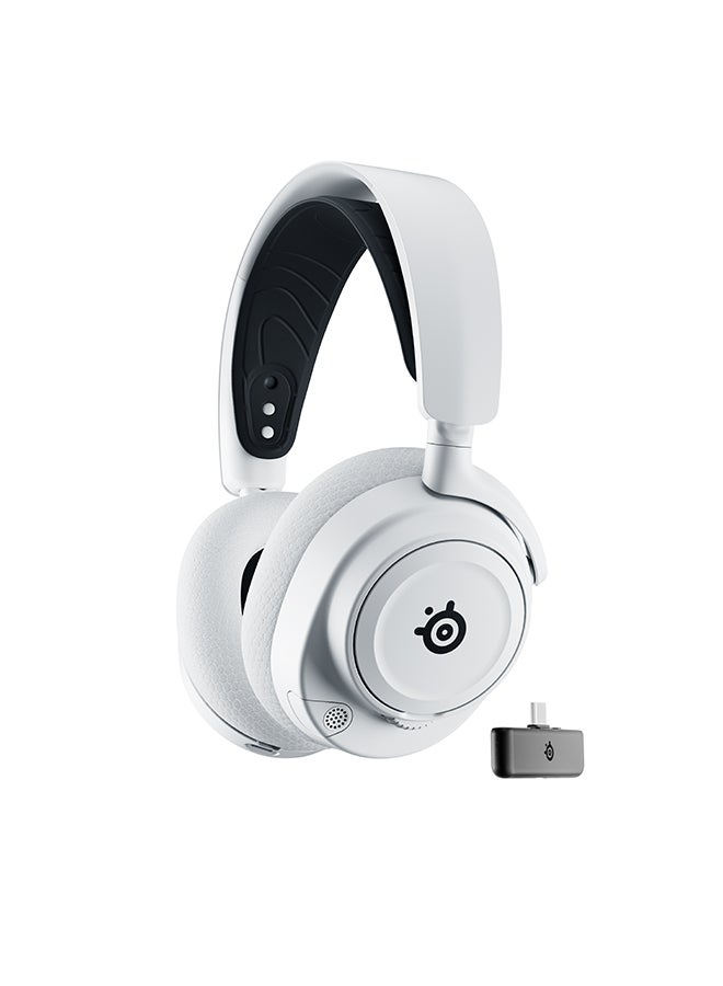 Arctis Nova 7X Wireless Multi System Gaming & Mobile Headset, Nova Acoustic System, 2.4GHz+Bluetooth, 38Hr Battery, ClearCast Gen2 Mic, For Xbox Series X|S, PC, PS5, White | 61567