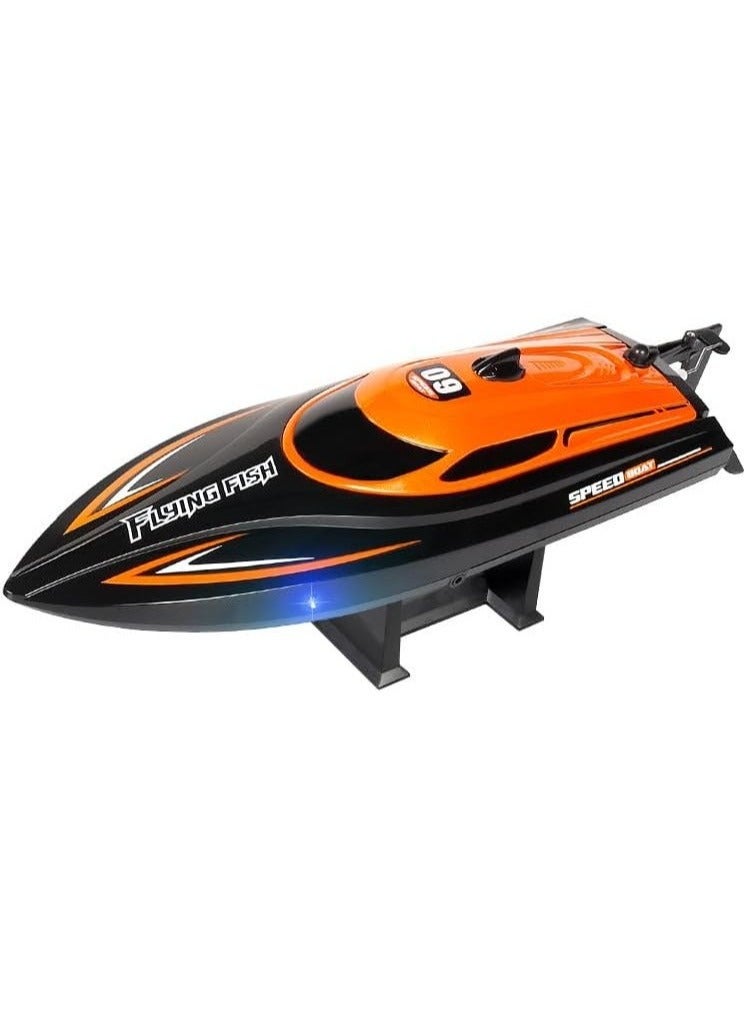 HJ812 RC Boat with 2 Rechargeable Battery, 20+ MPH Fast Remote Control Boat for Pools and Lakes, 2.4G RC Boats Pool Toys for Adults and Kid