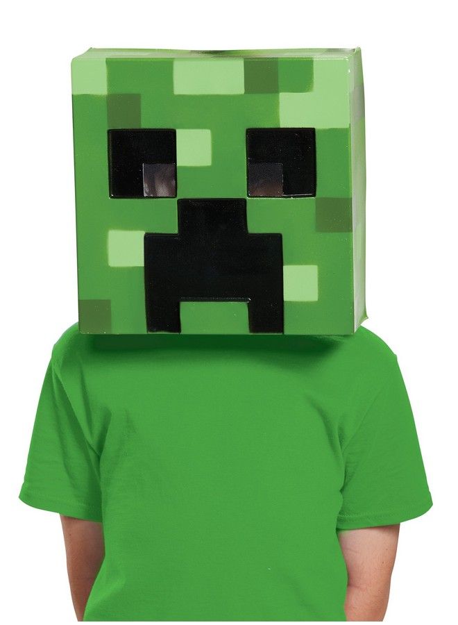 Creeper Minecraft Child Mask Green