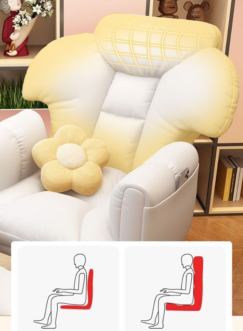 Computer Chair, Home Sedentary Electric Competition Chair, Rotating Backrest Single Person Sofa, Boss Chair, Lazy Office Chair