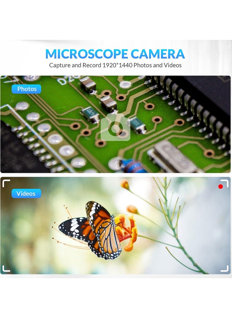 Wireless Handheld Digital Microscope, Portable 50x -1000x Magnification with 360 Rotate Stand Compatible iOS/Android iPhone, iPad for Kids Adults
