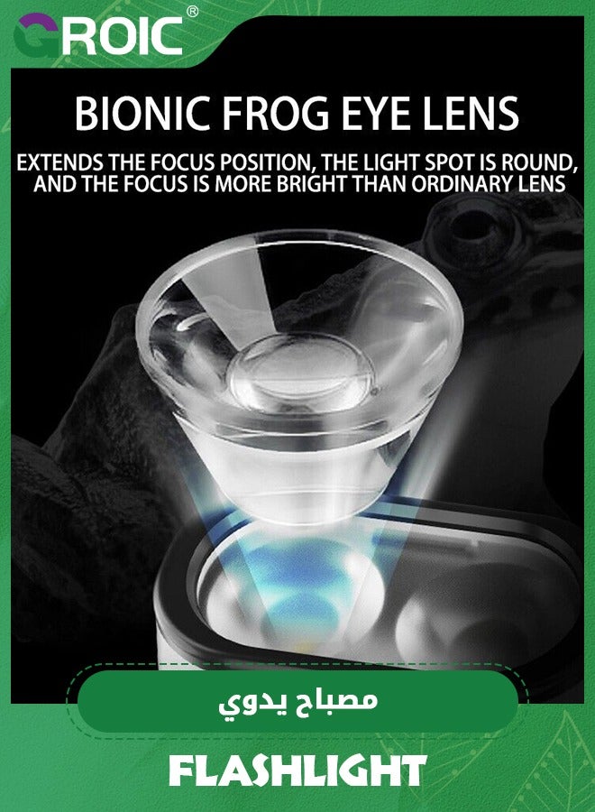 Small Rechargeable Flashlights Powerful - Real 250 Lumens 800mAh Mini Flashlights with 7 Light Modes, Type-C Fast Charging with Power Bank Function, Flashlights for Emergencies, Camping, Hiking