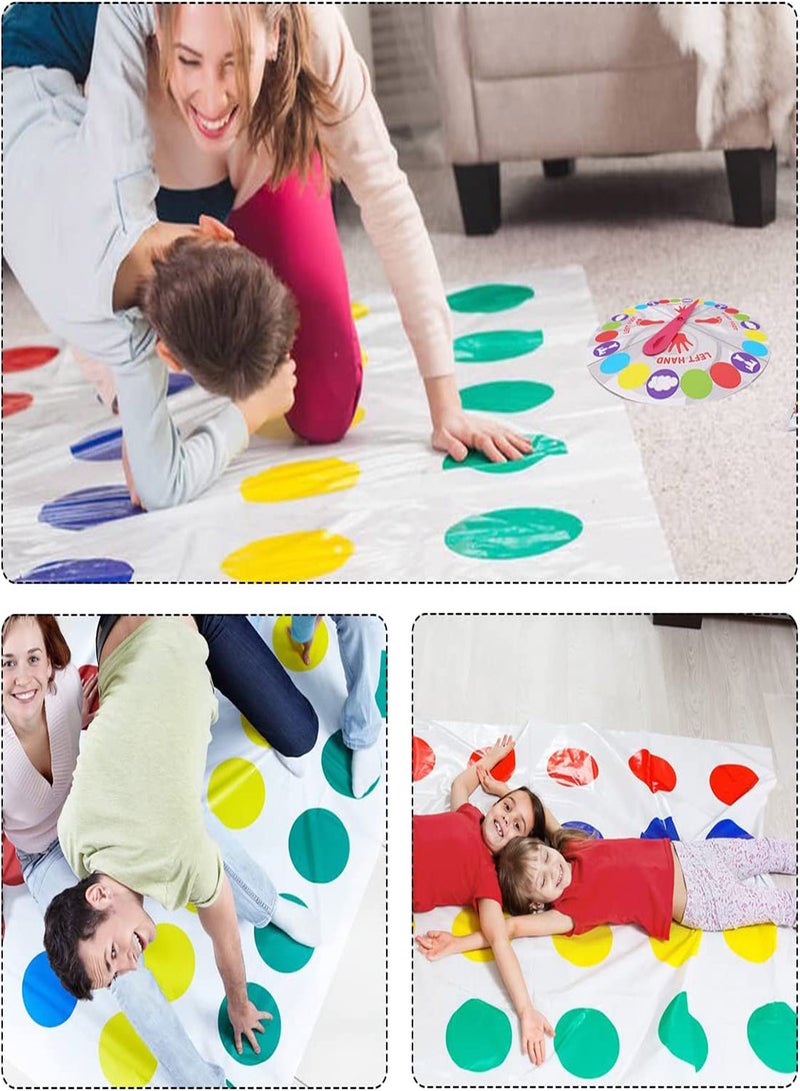 Twister Game Floor Mat Game with Spinner Funny Balance Games Pad Skill Games Team Games Family Games Funny Games Party Picnic Outdoor Sport Classic Board Game Indoor Outdoor Game