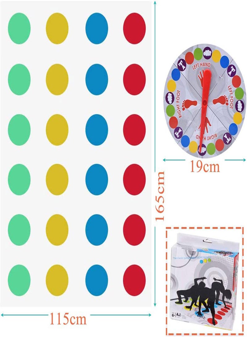 Twister Game Floor Mat Game with Spinner Funny Balance Games Pad Skill Games Team Games Family Games Funny Games Party Picnic Outdoor Sport Classic Board Game Indoor Outdoor Game