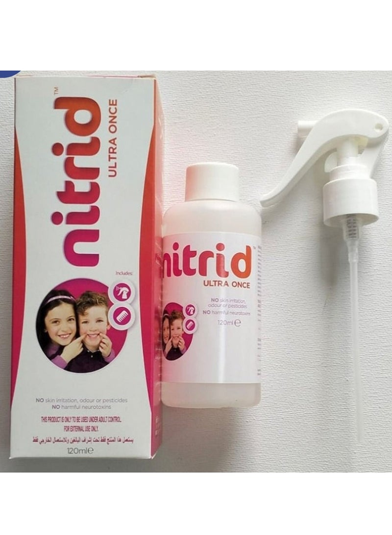 Ultra Once Anti-Lice Spray For Kids & Adults 120ml