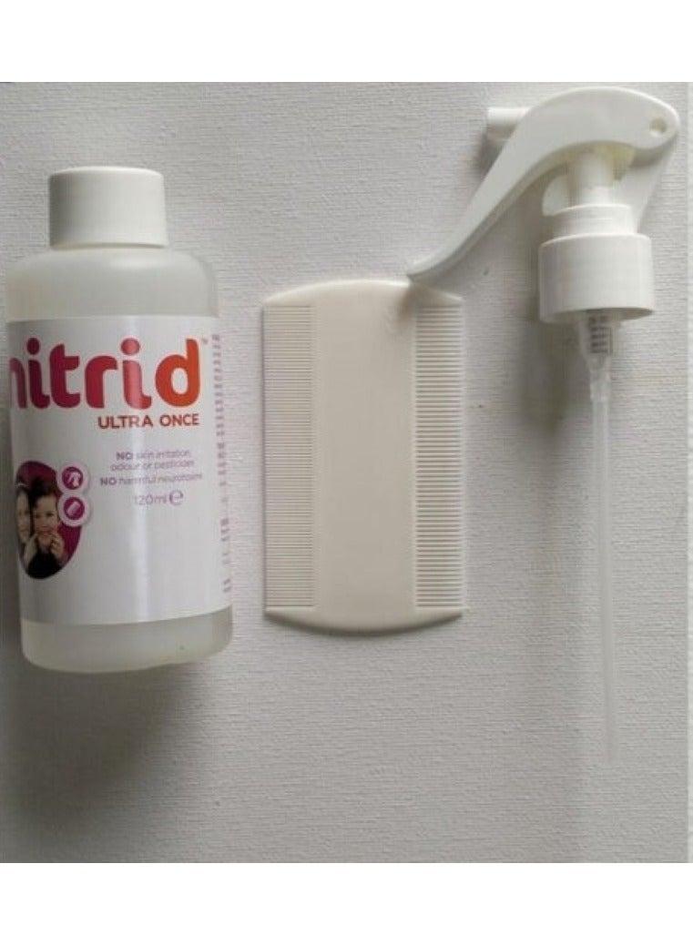 Ultra Once Anti-Lice Spray For Kids & Adults 120ml