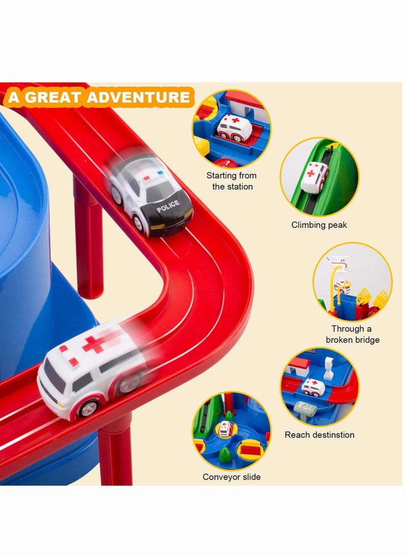 Car Toys Gifts for Boys Girls City Rescue Preschool Toy  Parent-Child Interactive Race Car Track Playsets