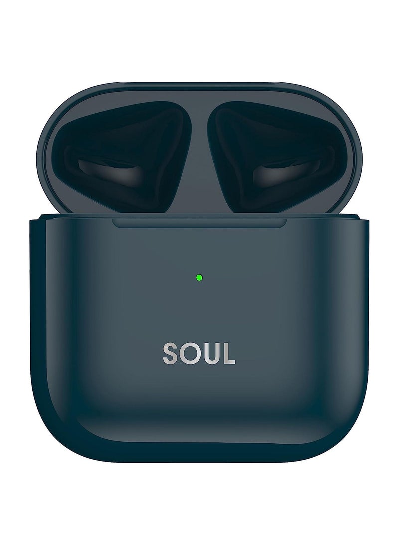 Xcell Soul 11 Small Size Ear Buds, with 5hrs play and talk time and 100 hours standby, compatible with most Android/iOS/Harmony OS devices - Dark Green