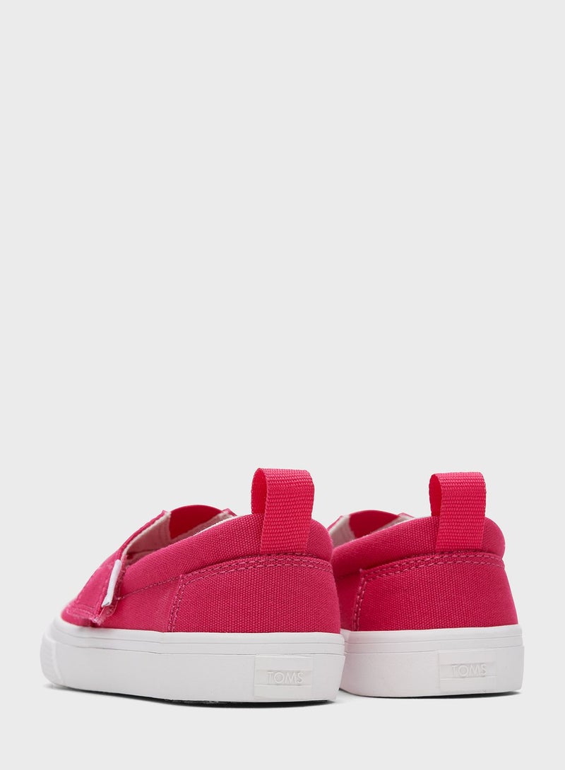 Kids Velcro Alpargata Slip Ons