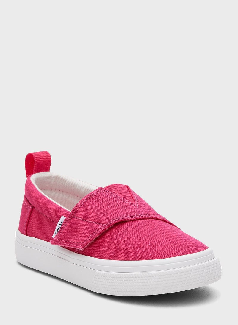 Kids Velcro Alpargata Slip Ons