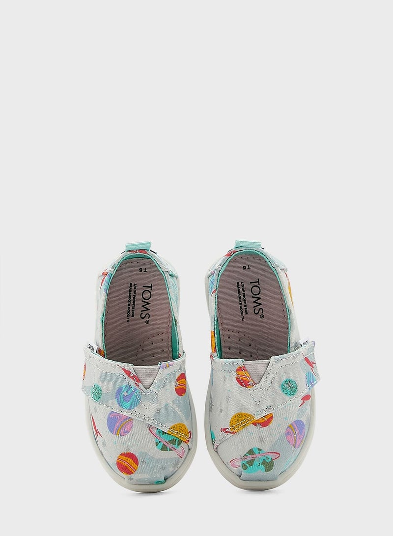 Kids Cosmic Galaxy Print Slip Ons