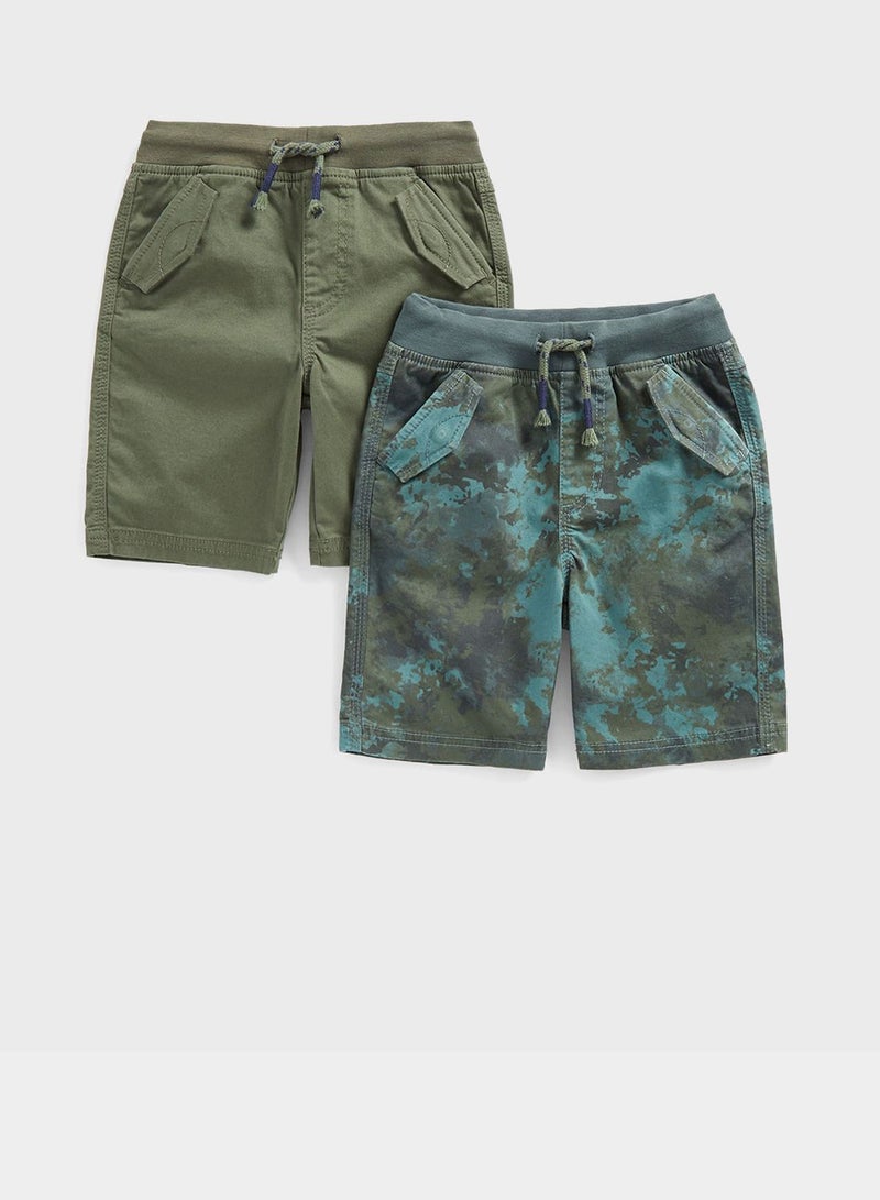 Kids 2 Pack Assorted Cargo Shorts