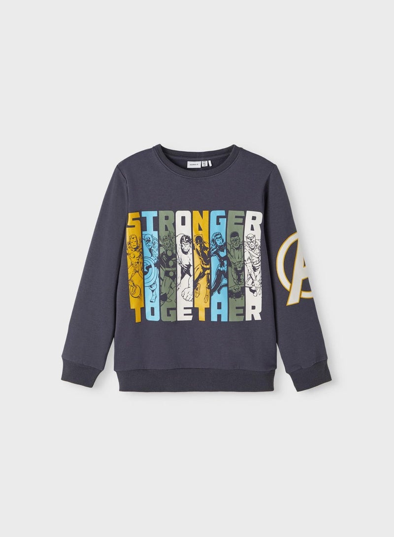 Kids Avenger Print Sweatshirt