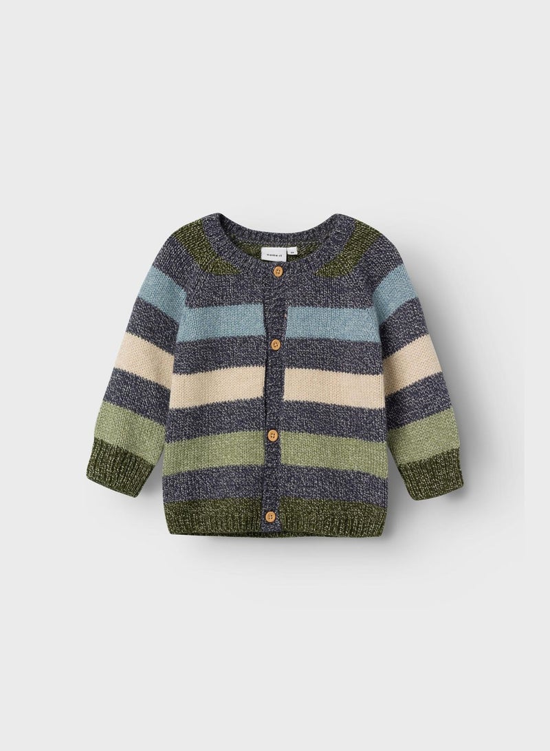 Kids Striped Knitted Cardigan