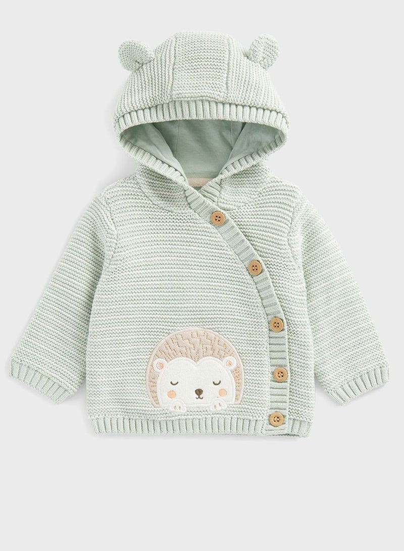 Infant Printed Hooded Cardigan