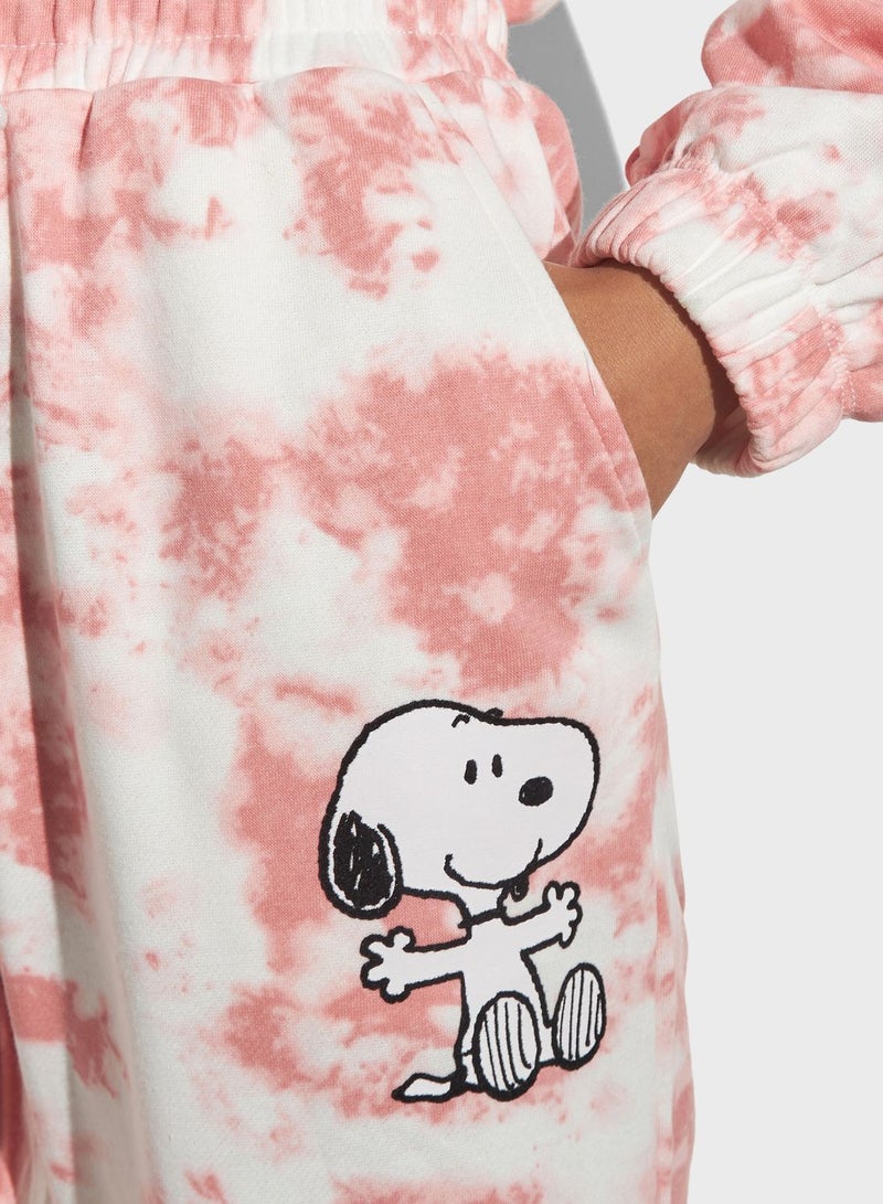 Snoopy Prints High Waist Pants