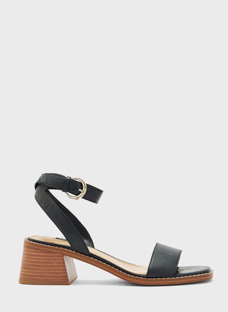 Ankle Strap Low Heel Sandals