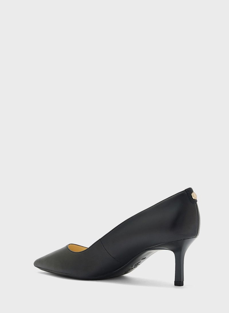Pointed Toe Low Heel Pumps