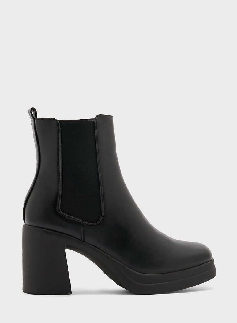 Crepe  Ankle Boots