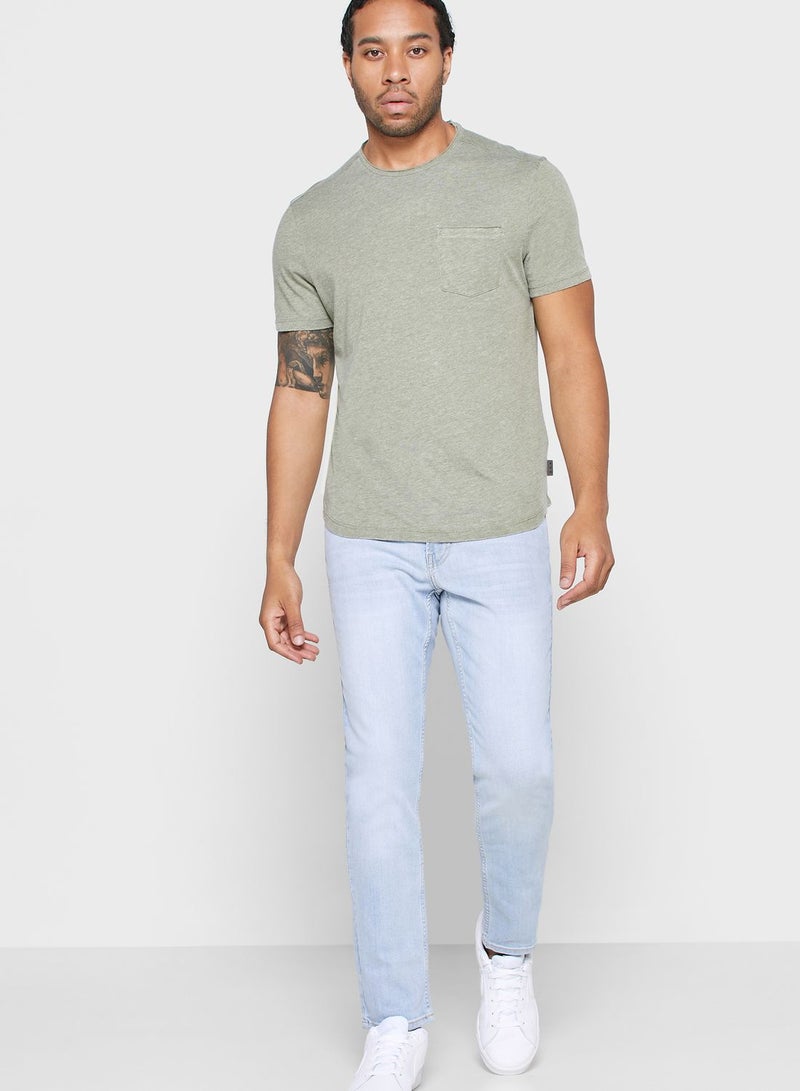 Light Wash Slim Fit Jeans