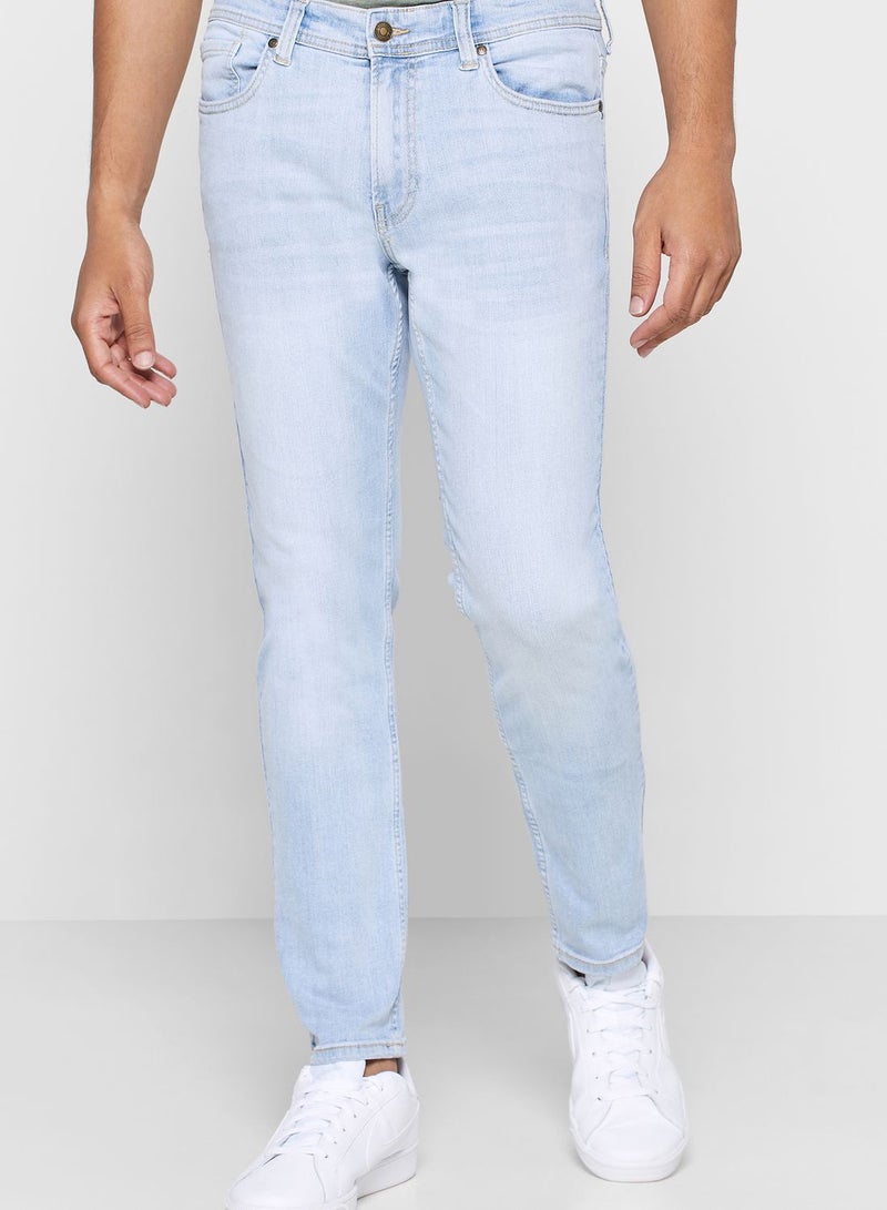 Light Wash Slim Fit Jeans