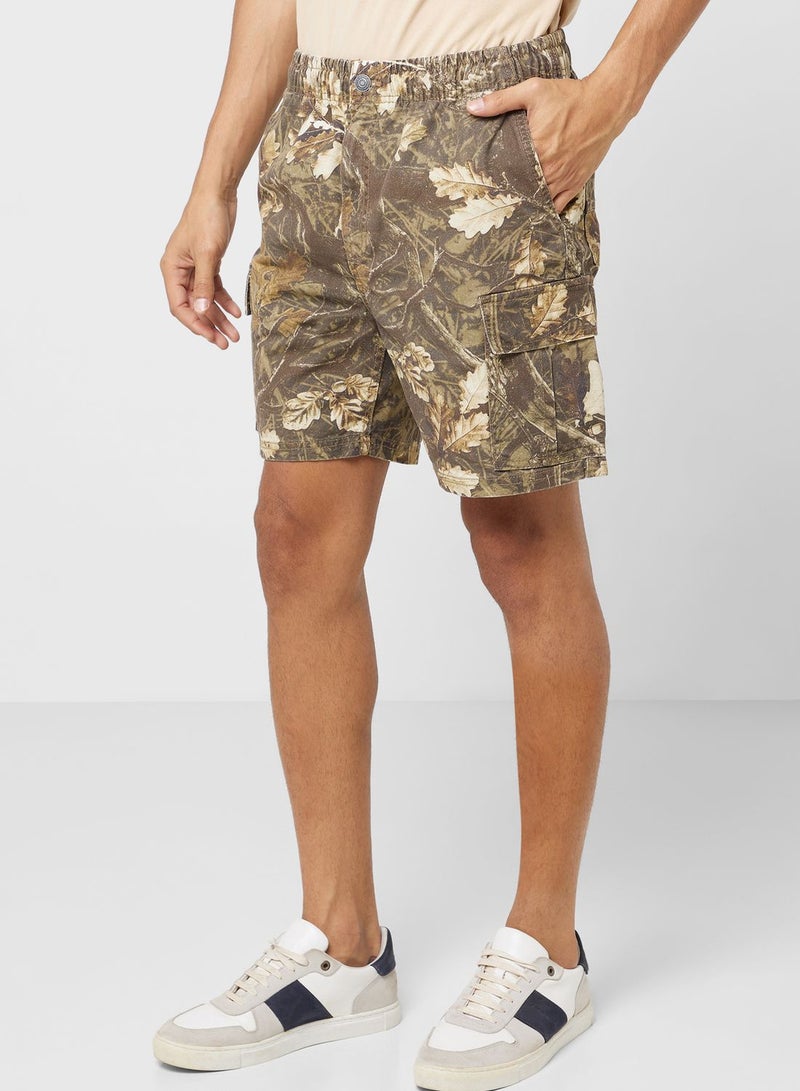 Camo Print Shorts