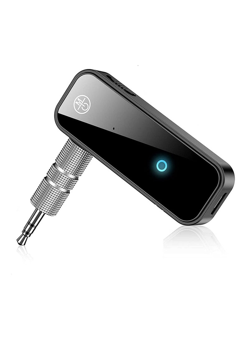 DMG Bluetooth 5.0 Receiver For Car Noise Cancelling Bluetooth AUX Adapter 3.5MM Jack Aux Receiver 2 In 1 Wireless Transmitter Suitable For Speakers Headphones Car PC