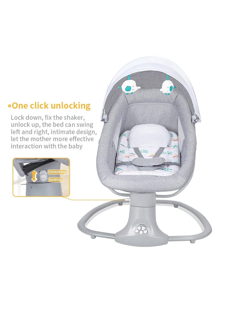 Baby swing for infants rocking chair with remote control 3-in-1 adjustable backrest baby bouncer electric adjustable rocking chair