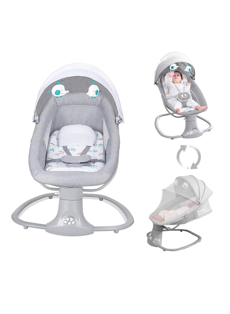 Baby swing for infants rocking chair with remote control 3-in-1 adjustable backrest baby bouncer electric adjustable rocking chair