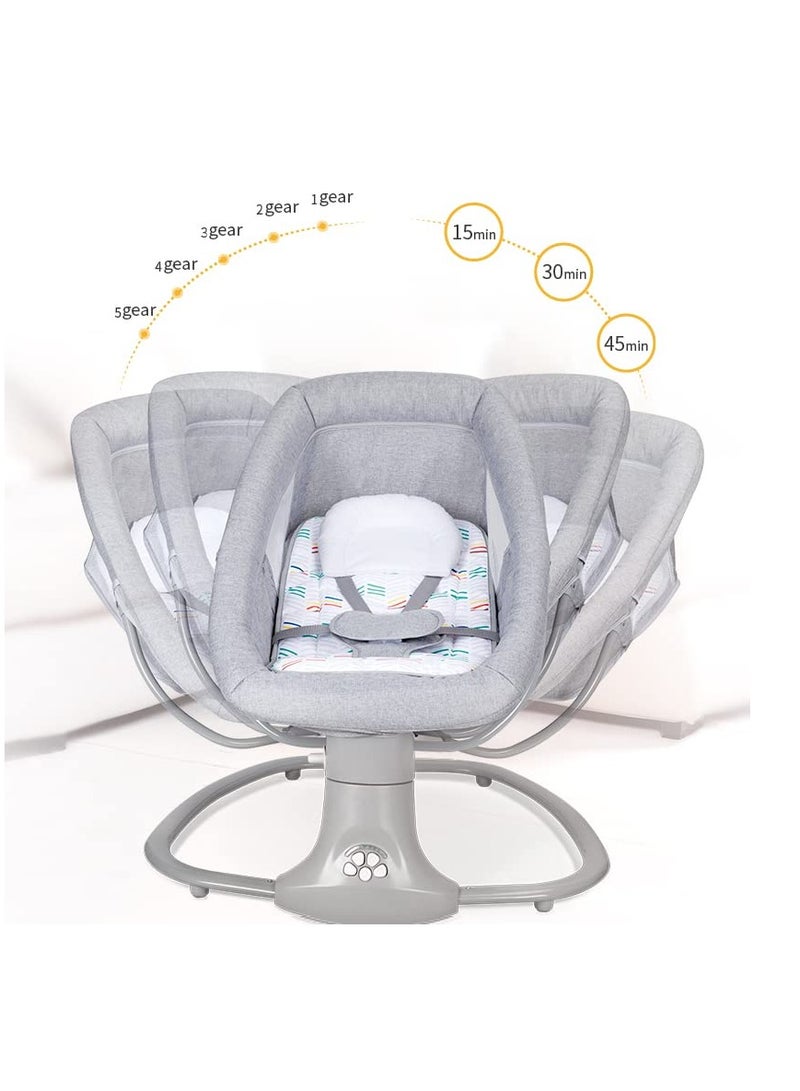 Baby swing for infants rocking chair with remote control 3-in-1 adjustable backrest baby bouncer electric adjustable rocking chair